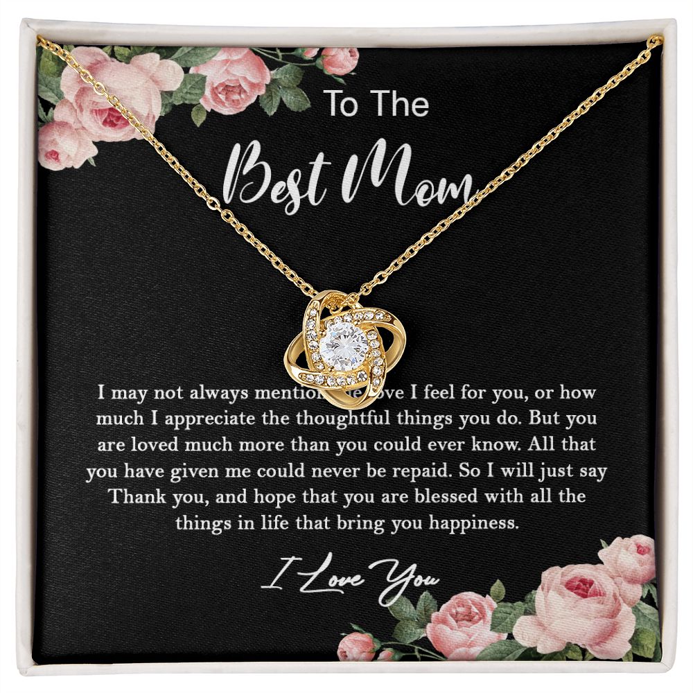 630A To My Best Mom Necklace, Gift For Mom From Son/Daughter, Gift Birthday, Holiday