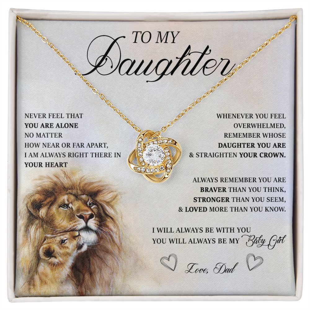 483A Birthday Gifts For Daughter From Dad, Daughter Necklace From Dad, To My Daughter