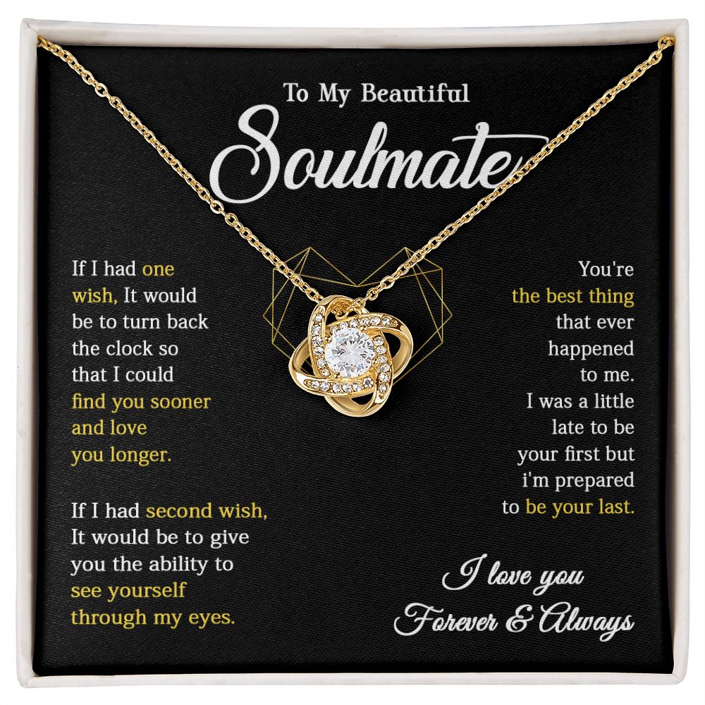 617A To My Soulmate Necklace, Gift For Wife Girlfriend From Husband, Valentines Gift