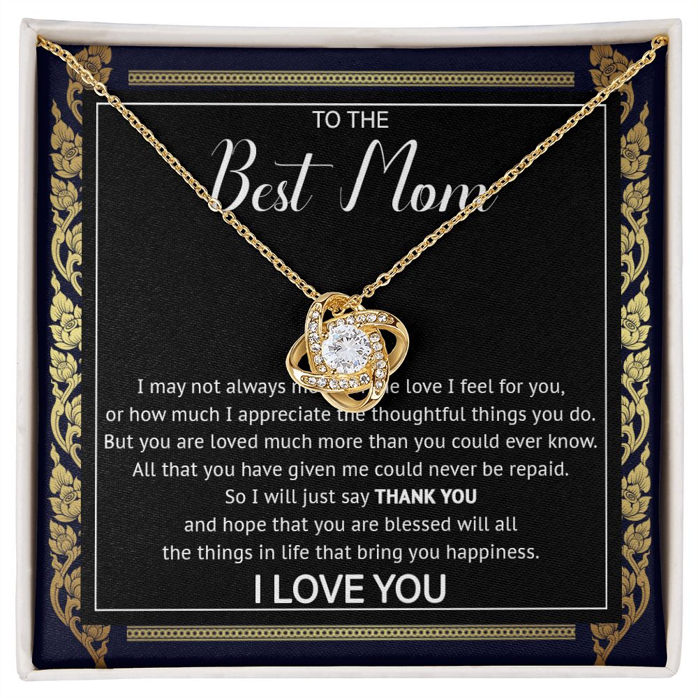 503A To My Best Mom Necklace, Gift For Mom Present For Mom Gifts from Son or Daughter