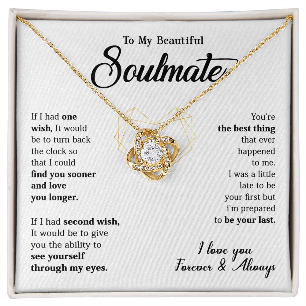 618A To My Soulmate Necklace, Xmas Gift For Wife Girlfriend From Husband, Birthday