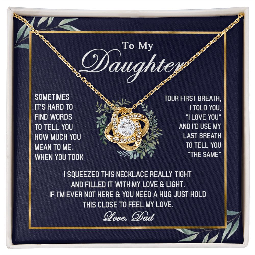 463A To My Daughter Necklace, Gift For Daughter From Dad, Daughter Father Necklace