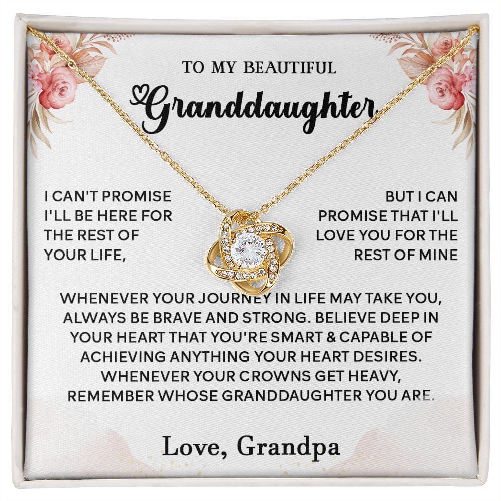 434A To My Granddaughter Necklace, Birthday Gift For Granddaughter, Christmas Gifts