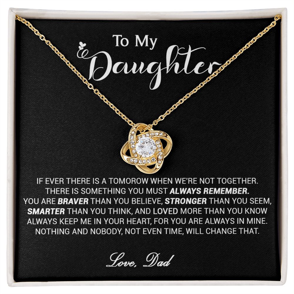 433A To My Daughter Necklace, Daughter Father Necklace, Daughter Xmas Gift From Dad