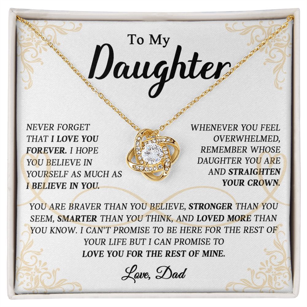 622A To My Daughter Necklace, Daughter Father Necklace, Daughter Gift From Dad, Xmas