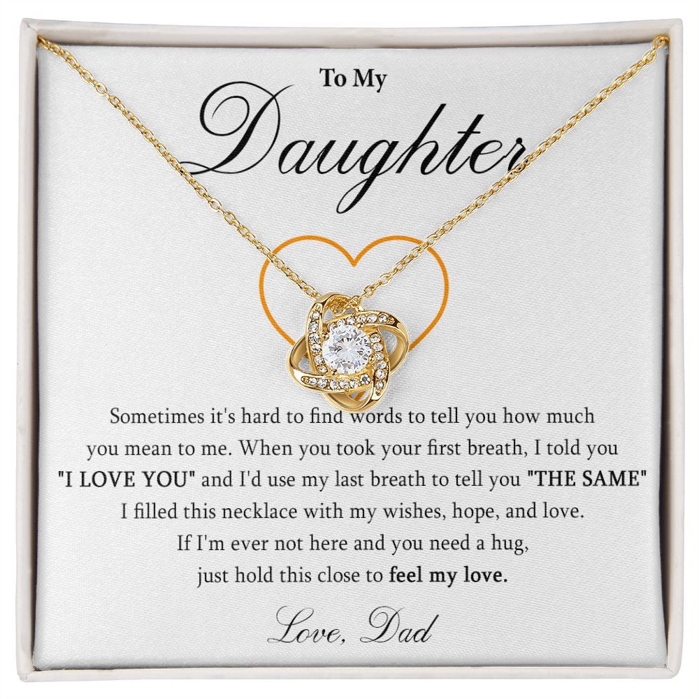 571A To My Daughter Necklace, Daughter Birthday Gift, Love Gift For Daughter From Dad