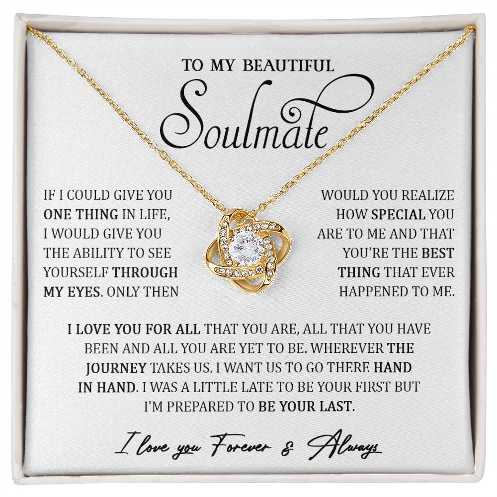 454A To My Soulmate Necklace,Necklace Gift For Wife Girlfriend From Husband,Xmas Gift