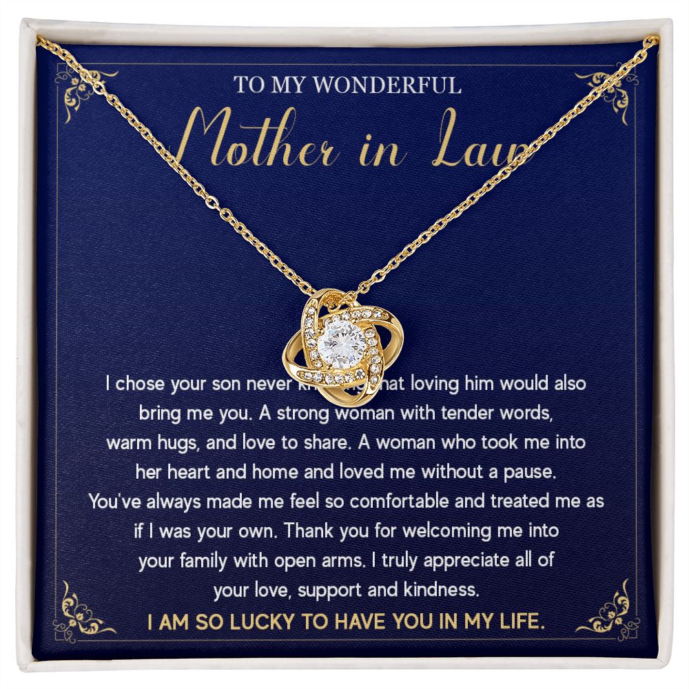 524A To My Mother in Law Necklace from Daughter, Gift to Mother-in-Law Necklace Love