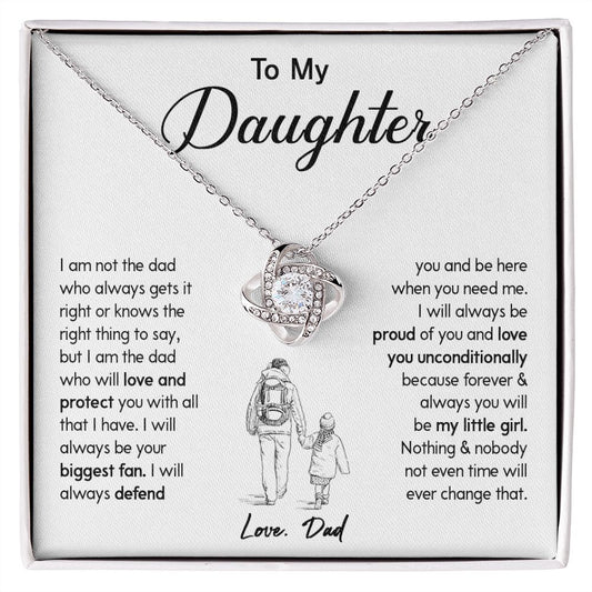 450A To My Daughter Necklace Gift from Dad, Birthday Graduation Christmas Gift