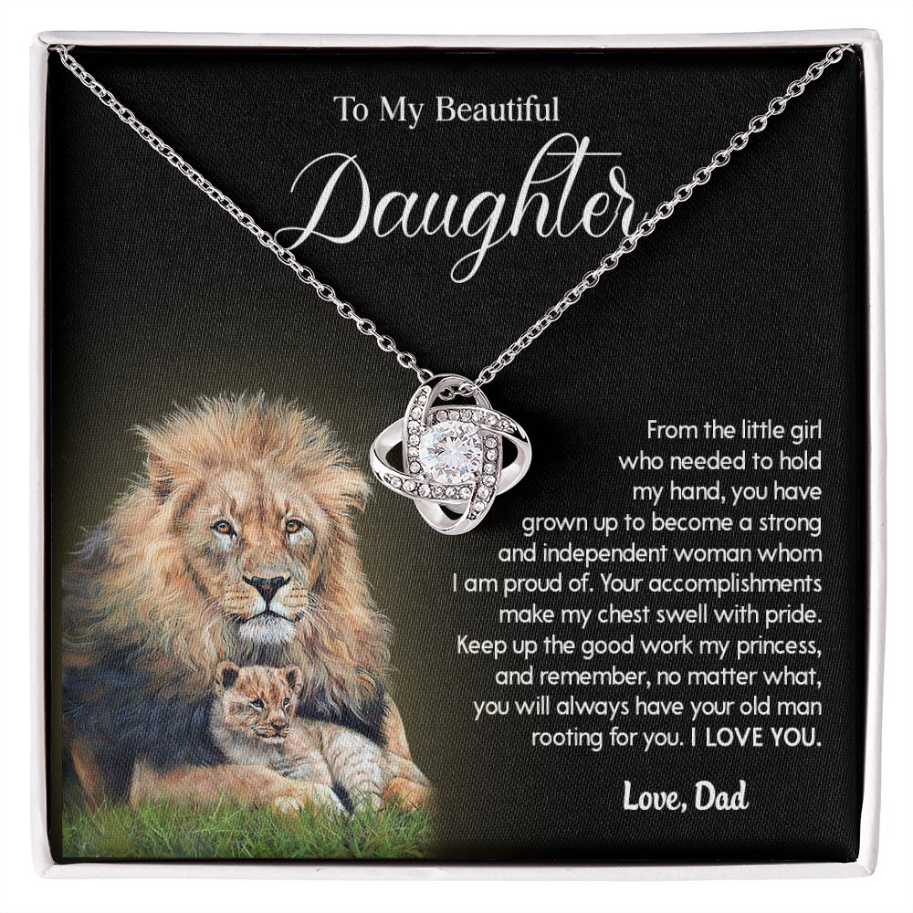 619A To My Daughter Necklace From Dad, Father Daughter Gift,Christmas Birthday Gift