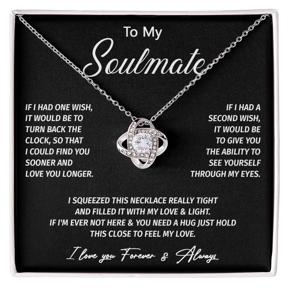 601A To My Soulmate Necklace, Valentine Gifts For Her, Xmas Gift For Girlfriend Wife