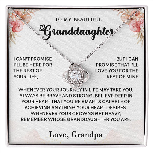 434A To My Granddaughter Necklace, Birthday Gift For Granddaughter, Christmas Gifts