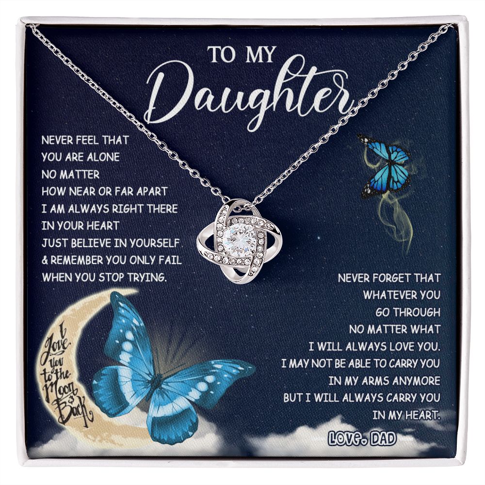 475A To My Daughter Necklace Father to Daughter Birthday Graduation Gift from Dad
