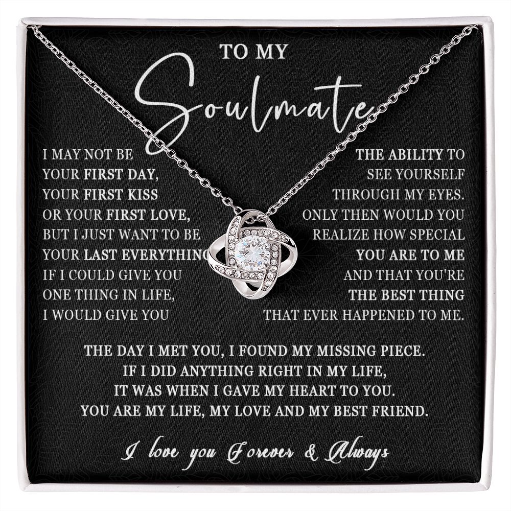 507A Love Gift For Her, To My Soulmate Necklace, Gift For Soulmate, Girlfriend, Wife
