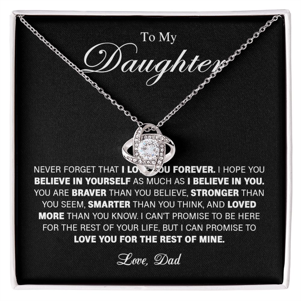 627A To My Daughter Necklace, Gift For Daughter from Dad, Birthday Gift For Daughter