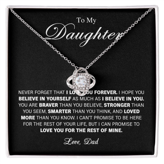 627A To My Daughter Necklace, Gift For Daughter from Dad, Birthday Gift For Daughter