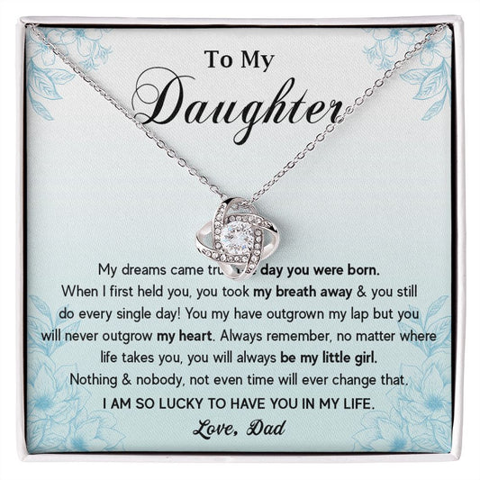 573A To My Daughter Necklace, Gift for Daughter from Dad, Father Daughter Necklace