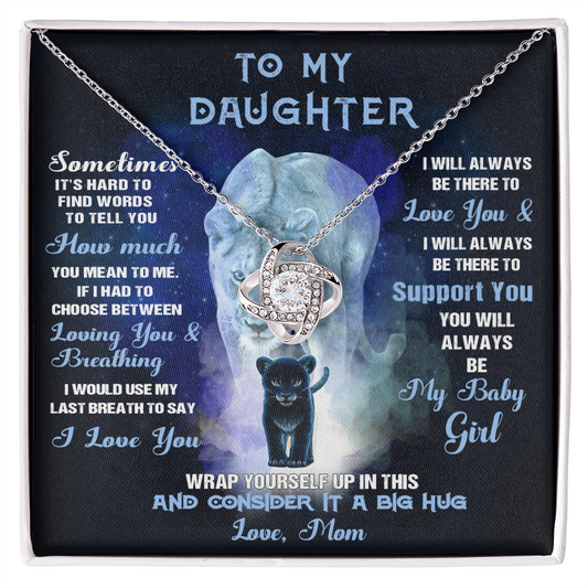 388A To My Daughter Necklace Gift From Mom, Necklace Gift Birthday, Holiday For Her