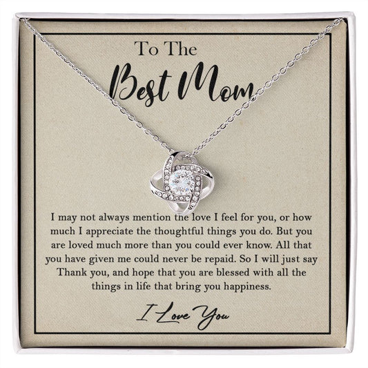 435A To My Best Mom Necklace, Birthday Xmas Gift, Gift For Mom from Son or Daughter