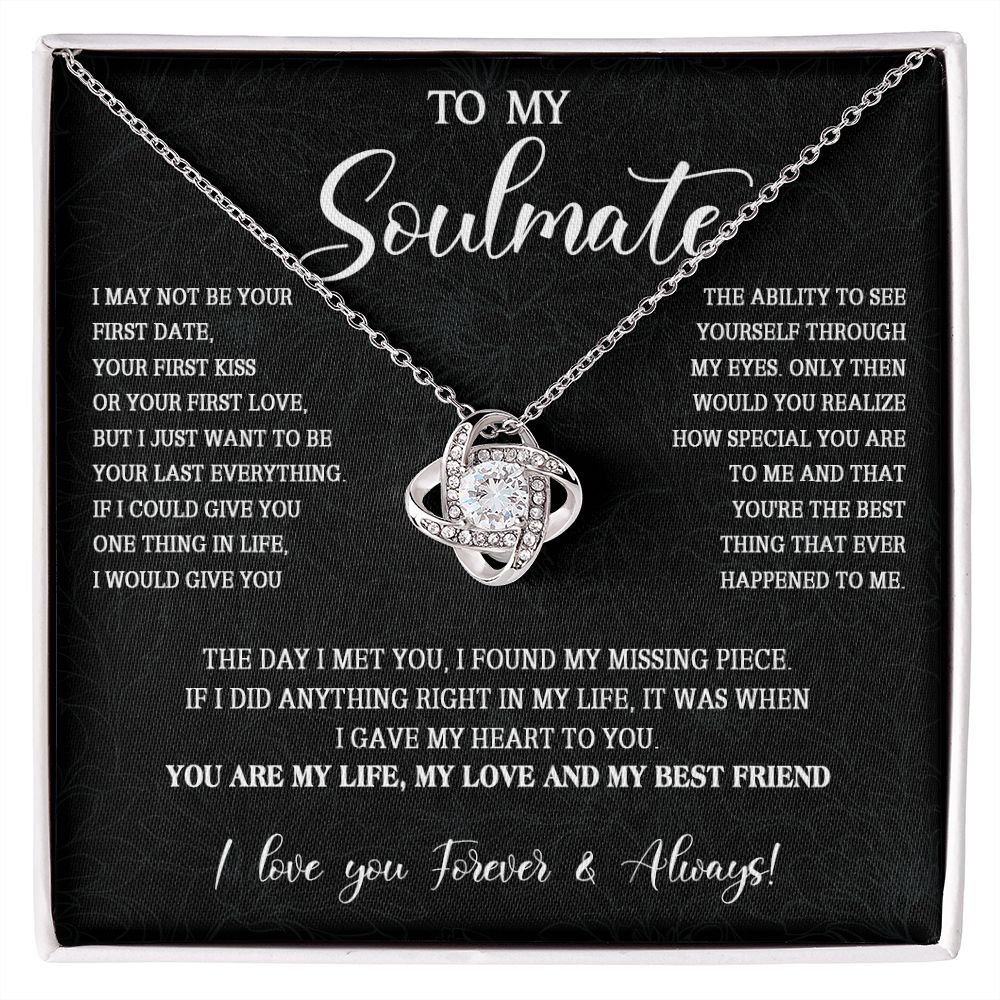 473A To My Soulmate Necklace, Christmas Gift For Her, Gift For Soulmate, Gift For Her