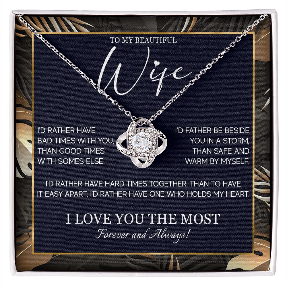 554A Gifts For Wife Romantic, Wife Birthday Gifts, To My Wife Necklace From Husband