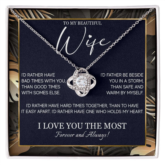 554A Gifts For Wife Romantic, Wife Birthday Gifts, To My Wife Necklace From Husband
