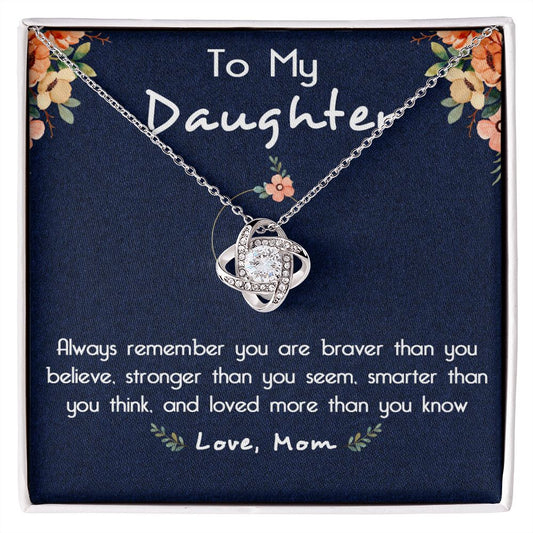 116A To My Daughter Necklace, Gift For Daughter From Mom, Birthday Gifts, Xmas Gift
