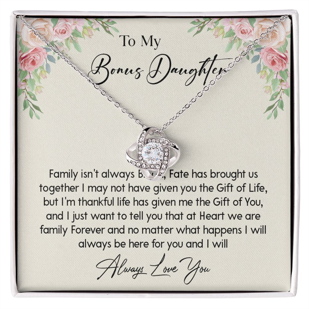 468A To my Bonus Daughter Necklace, Bonus Daughter, Step Daughter Gift, Birthday Gift