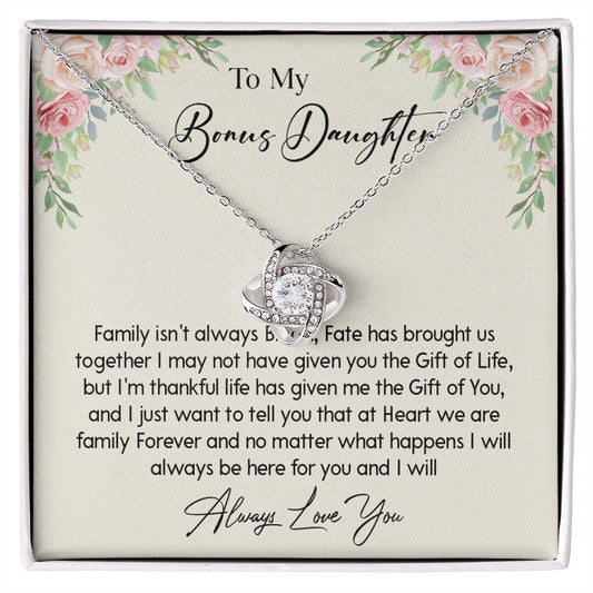 468A To my Bonus Daughter Necklace, Bonus Daughter, Step Daughter Gift, Birthday Gift
