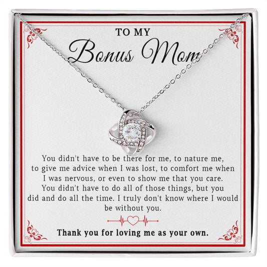 549A To My Bonus Mom Necklace, Mother Necklace, Birthday Gift for Bonus Mom, Mother
