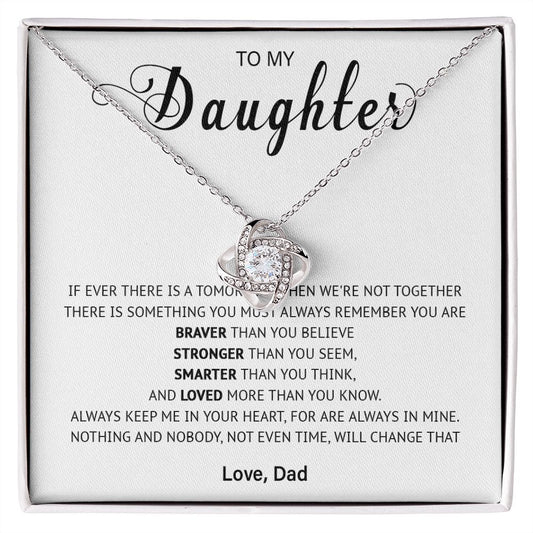 504A To My Daughter Necklace, Birthday Gift For Daughter From Dad, Christmas Jewelry
