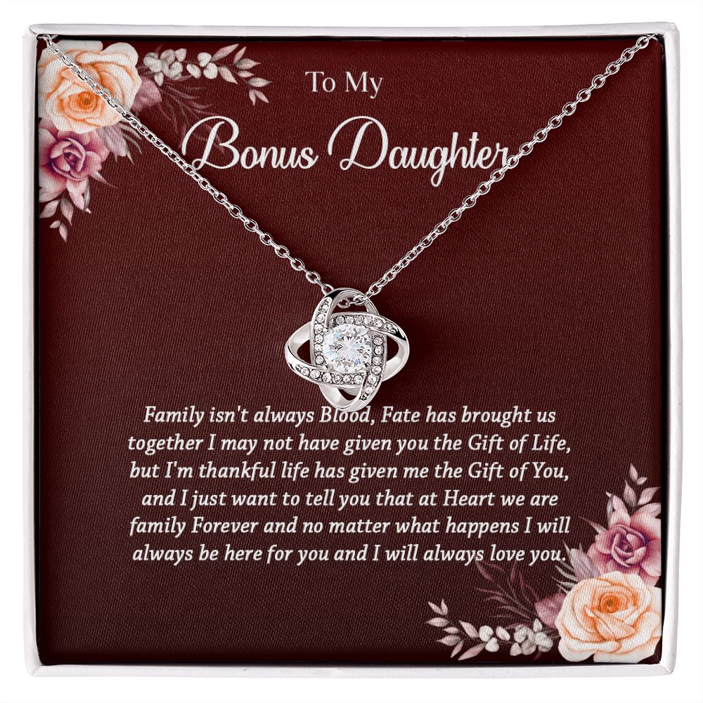 621A To My Bonus Daughter Necklace, Gift Birthday, Christmas, Gift Ideas, Necklace