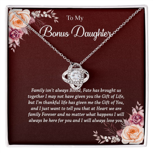 621A To My Bonus Daughter Necklace, Gift Birthday, Christmas, Gift Ideas, Necklace