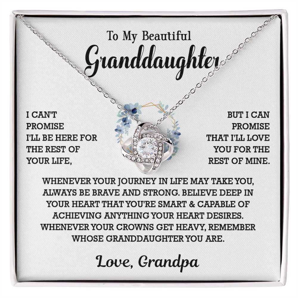 613A To My Granddaughter Necklace, Birthday Gift For Granddaughter, Necklace Gifts