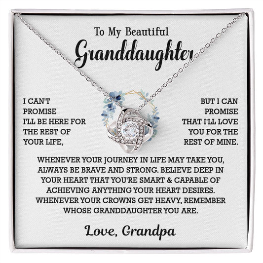 613A To My Granddaughter Necklace, Birthday Gift For Granddaughter, Necklace Gifts