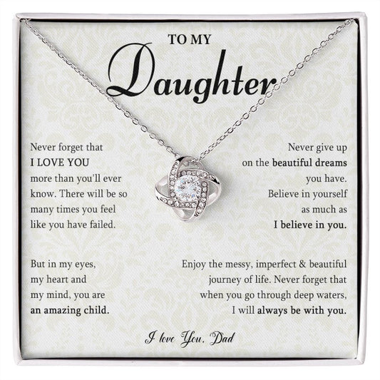 528A Gift for Daughter from Dad, To My Daughter Necklace, Daughter Birthday Gift
