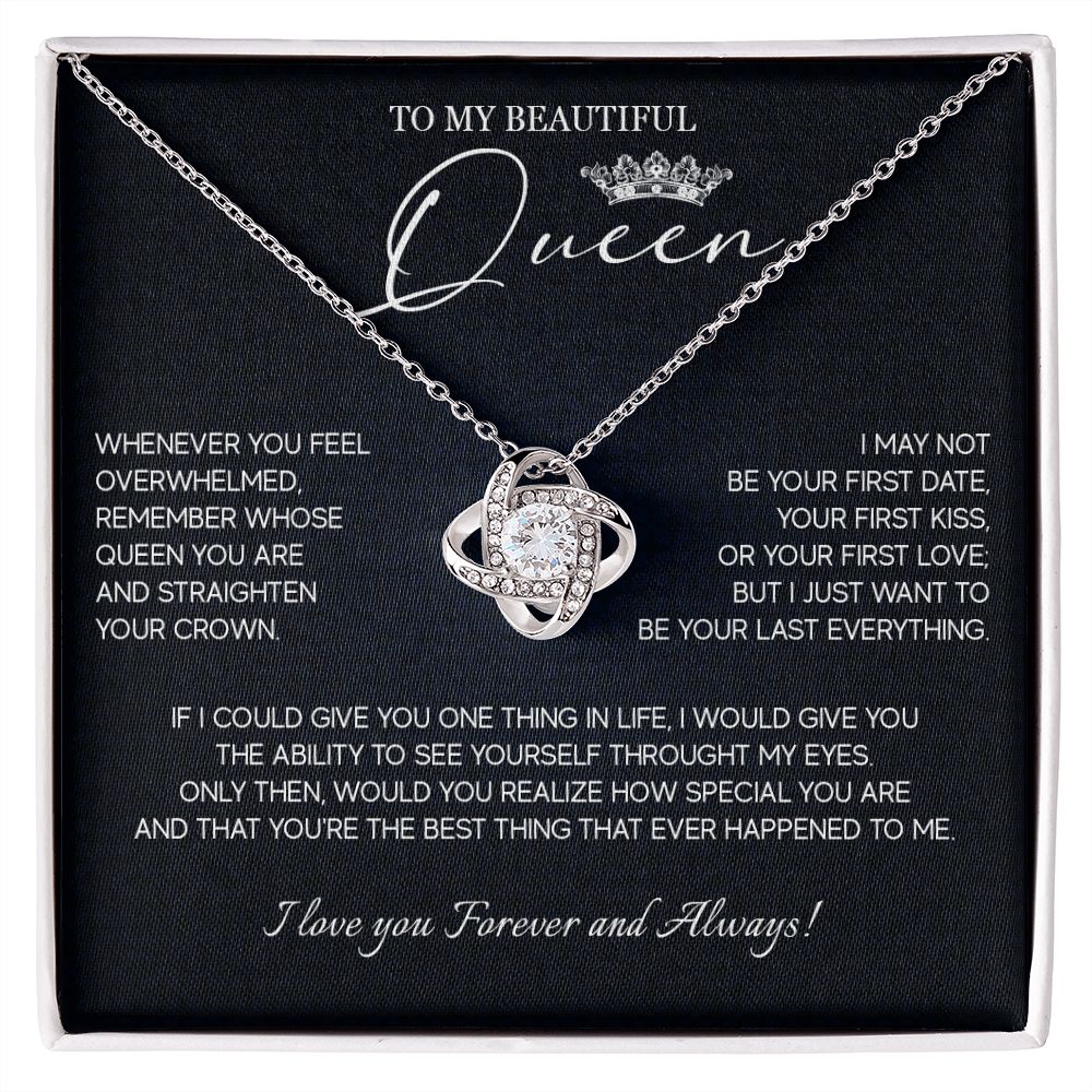 555A Necklace To My Soulmate, Queen Necklace Birthday Gifts For My Wife, Girlfriend