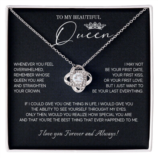 555A Necklace To My Soulmate, Queen Necklace Birthday Gifts For My Wife, Girlfriend