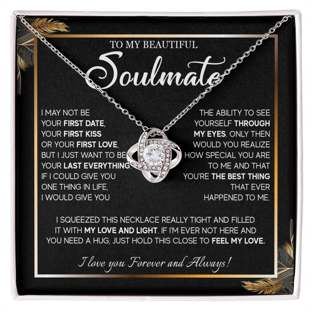 495A To My Soulmate Necklace, Necklace For Girlfriend, Wife, Soulmate Birthday Gifts