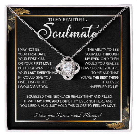 495A To My Soulmate Necklace, Necklace For Girlfriend, Wife, Soulmate Birthday Gifts