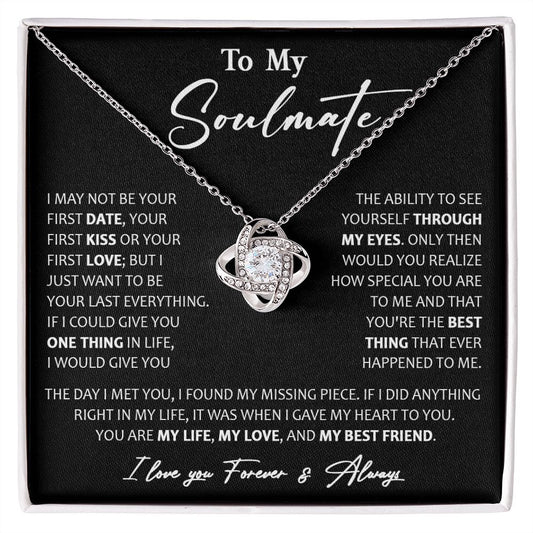 460A To My Soulmate Necklace, Christmas, Valentine Gift For Her, Gift For Soulmate
