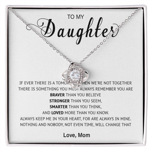 505A To My Daughter Necklace, Birthday Gift For Daughter From Mom, Christmas Jewelry