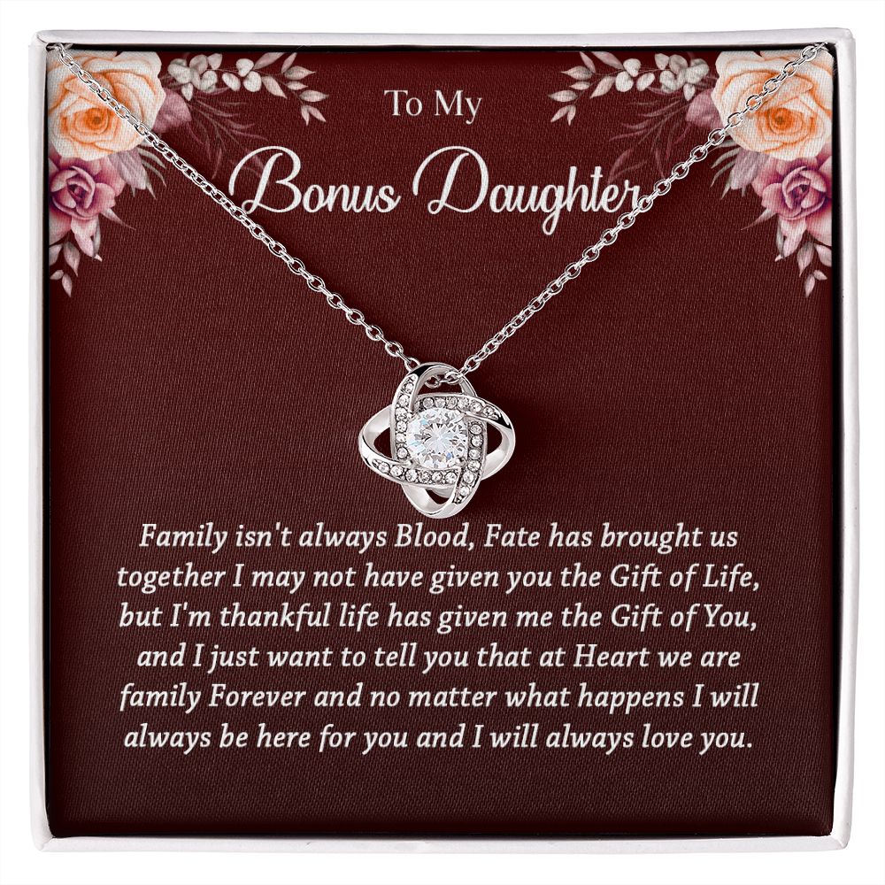 631A To My Bonus Daughter Necklace, Best Birthday Christmas Gift, Bonus Daughter Gift