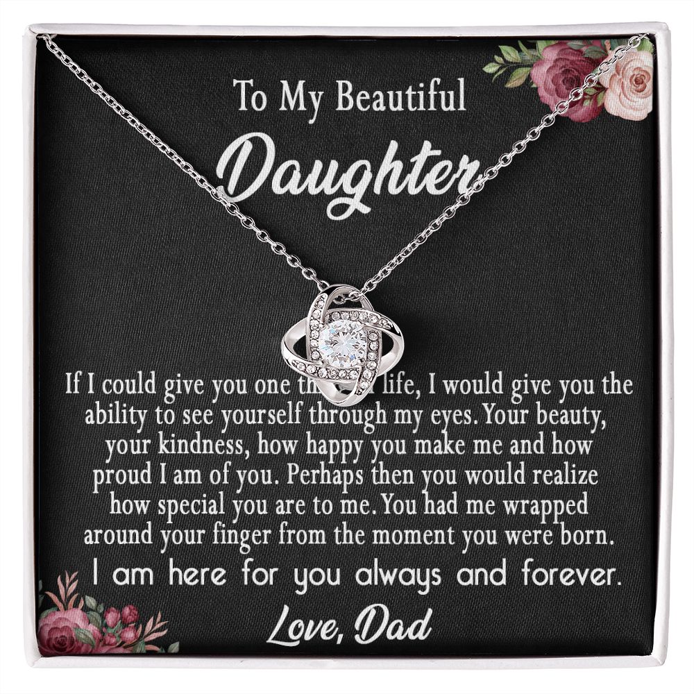 113A To My Beautiful Daughter Necklace, Daughter Father Necklace, Gift Xmas From Dad
