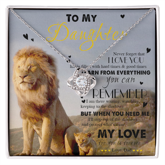 383A Lion To My Daughter Necklace, Gift From Dad, Necklace Gift Birthday, Holiday