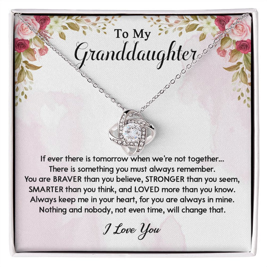 610A To My Granddaughter Necklace, Christmas Daughter Gift, Birthday Christmas Gift