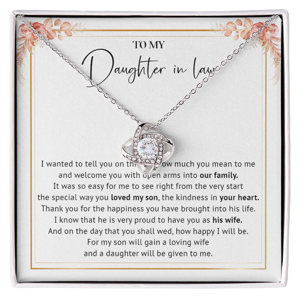 535A Daughter-In-Law Gift Necklace, Wedding Gift From Mother-In Law, Birthday Gifts