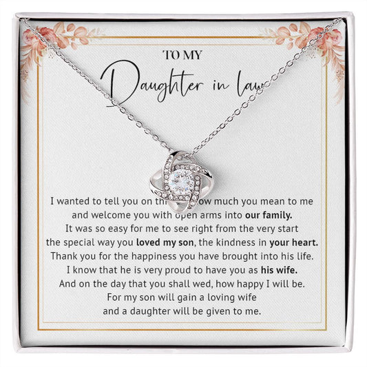 535A Daughter-In-Law Gift Necklace, Wedding Gift From Mother-In Law, Birthday Gifts