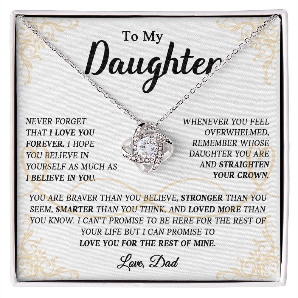 622A To My Daughter Necklace, Daughter Father Necklace, Daughter Gift From Dad, Xmas