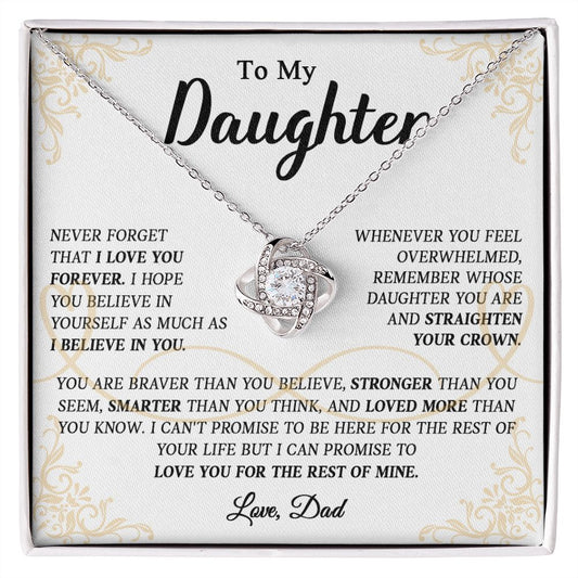 622A To My Daughter Necklace, Daughter Father Necklace, Daughter Gift From Dad, Xmas